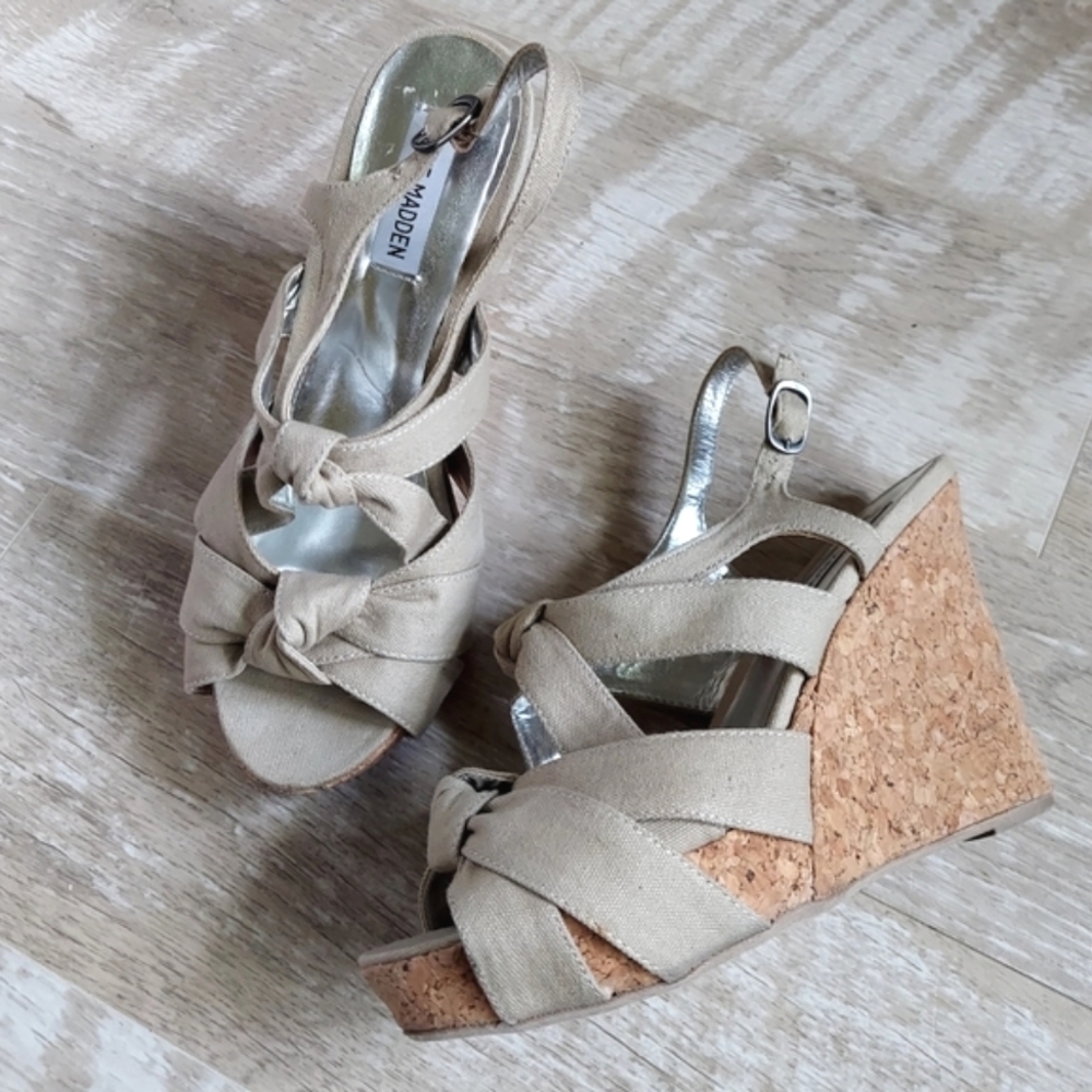 Steve Madden Canvas Platform Wedges